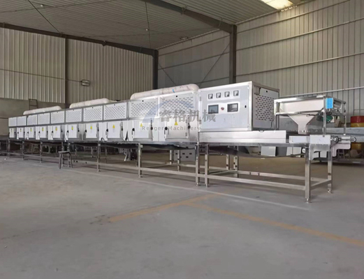 24KW Mealworm Belt microwave dryer with PLC control and Led screen