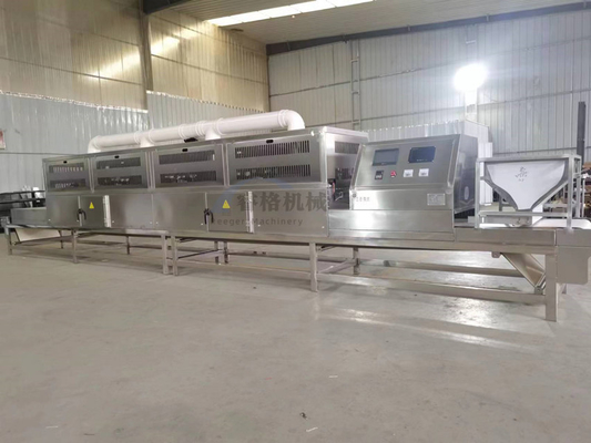 24KW Mealworm Belt microwave dryer with PLC control and Led screen